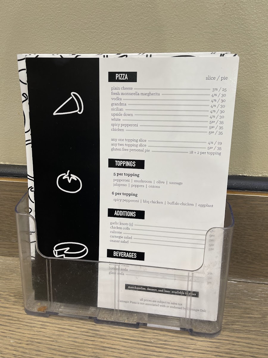 Carnegie Pizza Menu - Image 6